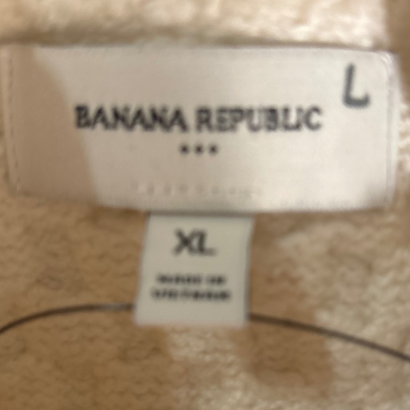 Banana Republic Chunky Mixed Cable Knit Ivory Sweater Size XL. NWT - Picture 5 of 8